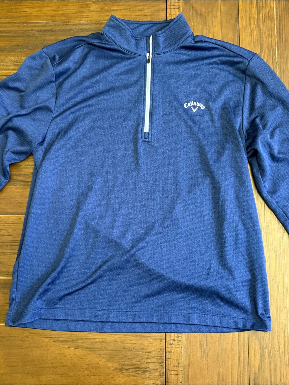 Callaway Navy and White Pullover with Logo Detail
